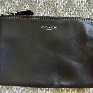 Coach Black Leather Wristlet